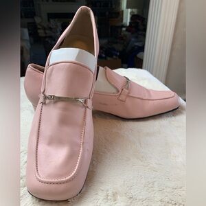 Antique Larry Stuart Pink Loafers with Silver Accent